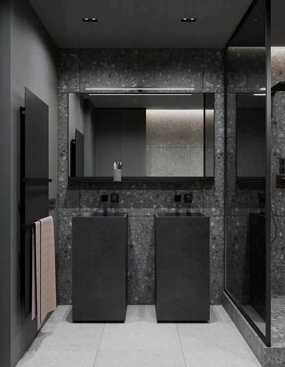 高级黑公寓 · ARTSTUDIO 的 170㎡现代空间设计丨俄罗斯-37