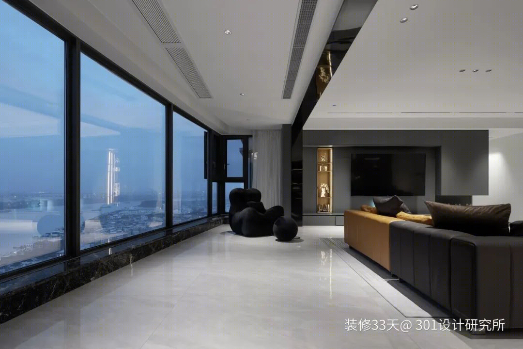 广州番禺 220 平现代黑白灰大平层丨中国广州丨301 设计研究所（广州）-13