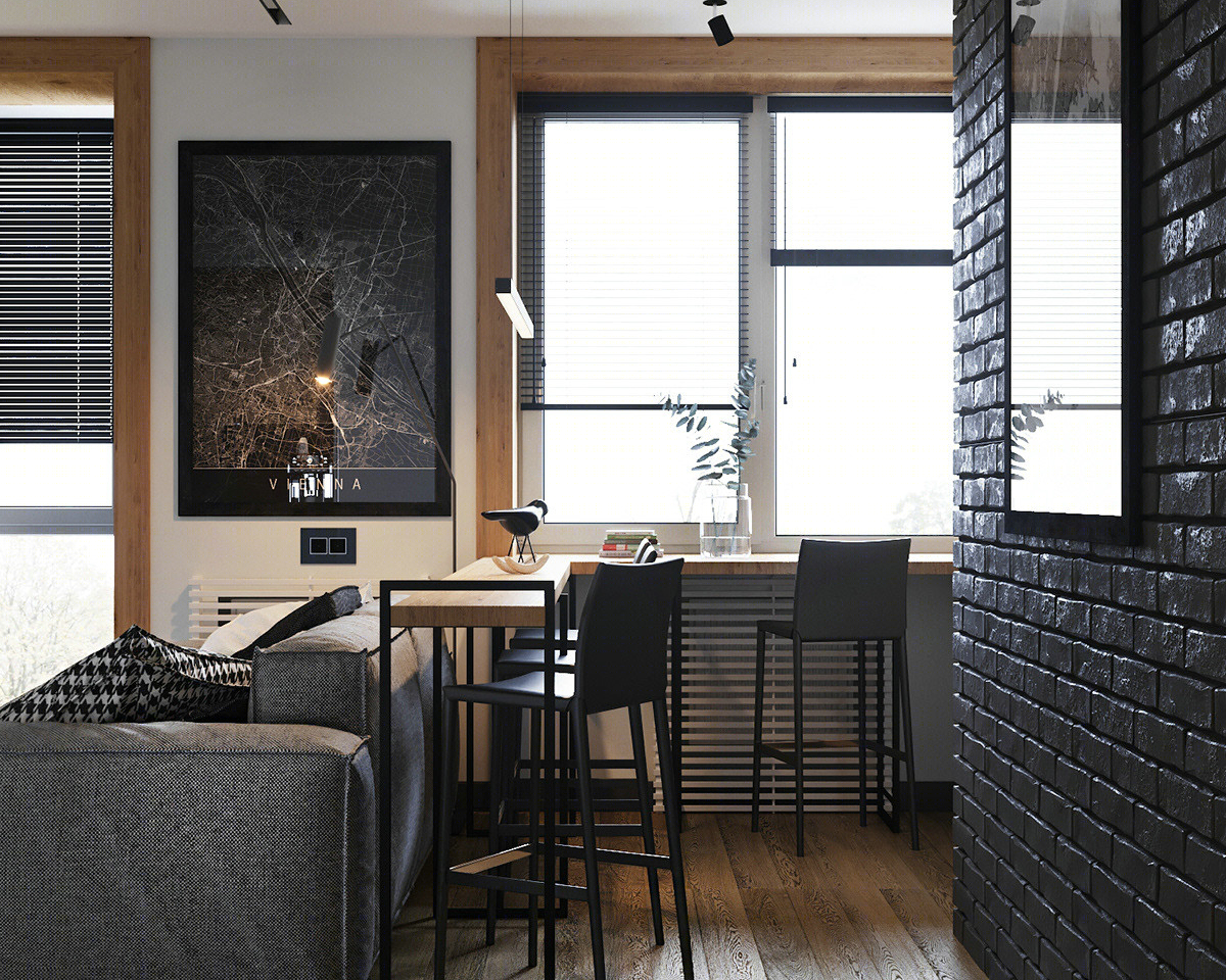 北欧风工业元素，63.8㎡质感生活设计亮点解析-3