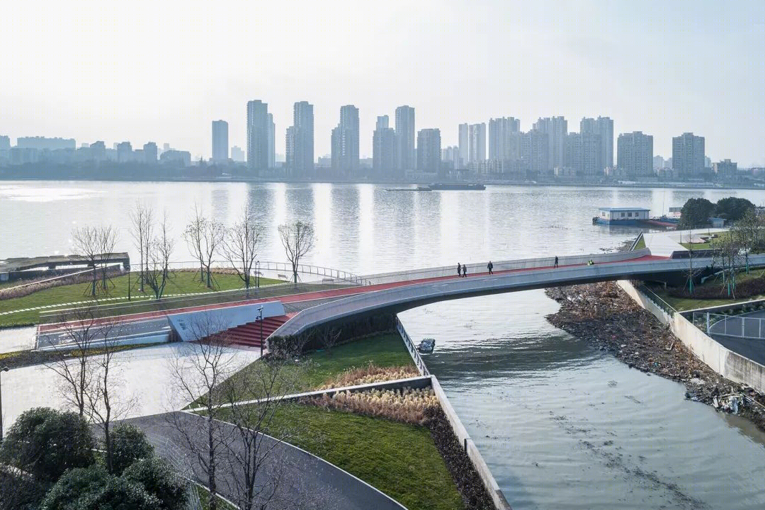 上海黄浦江东岸“云桥”设计,融合景观交通建筑绿地-17