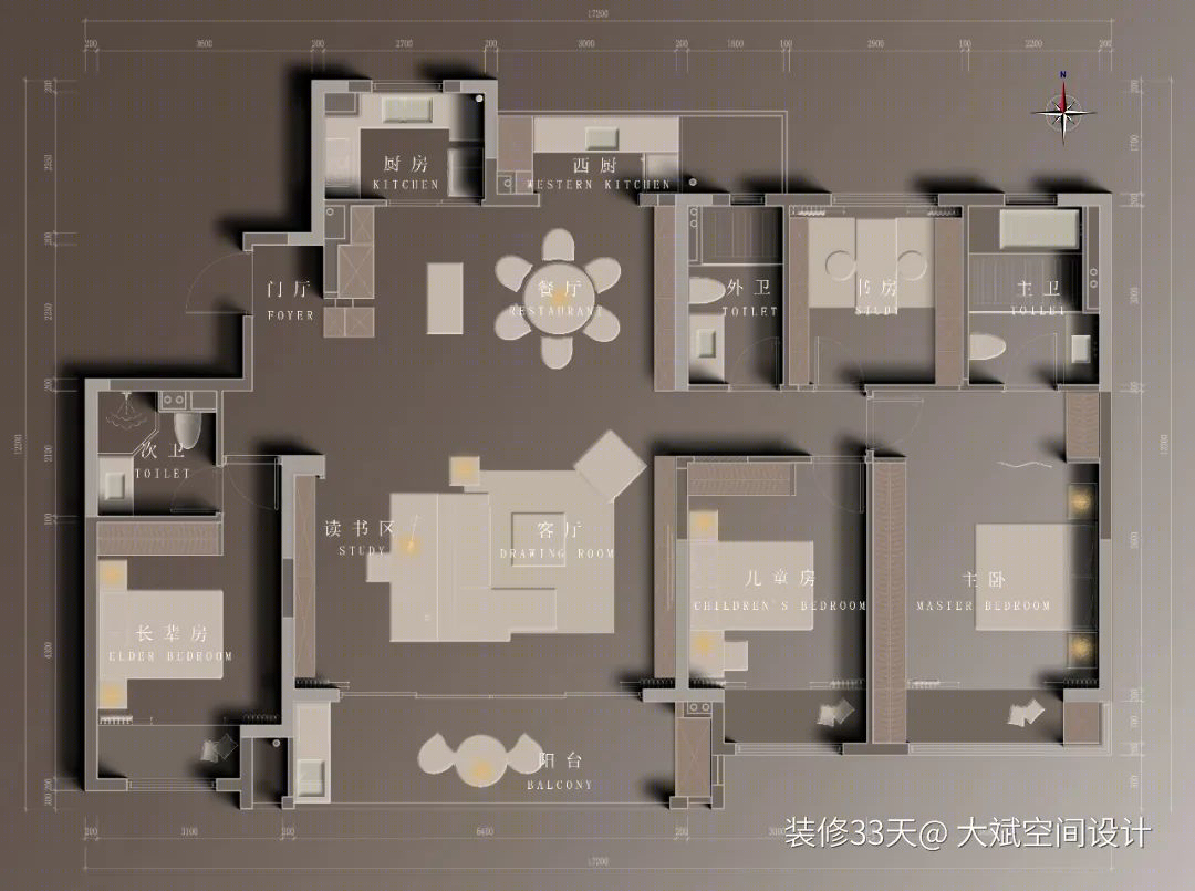 艺术与自然融合的现代简约四室丨中国苏州丨大斌空间设计（苏州）-3