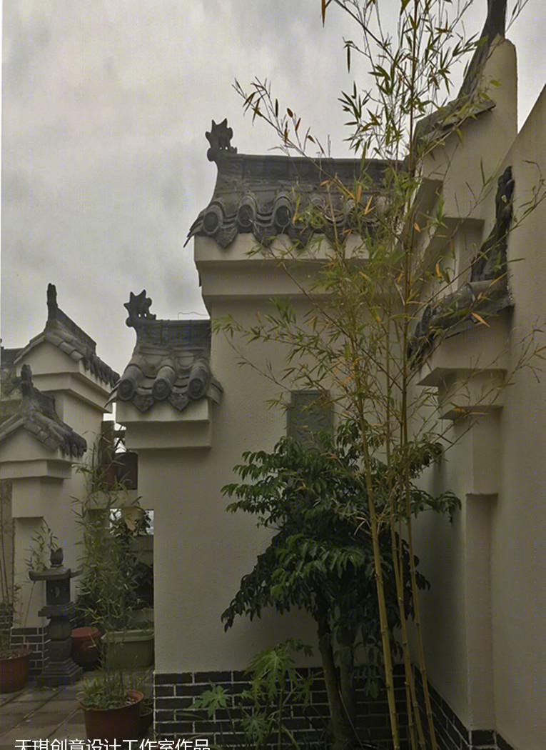 汉唐风雅致小院,原木绿植共融自然-0