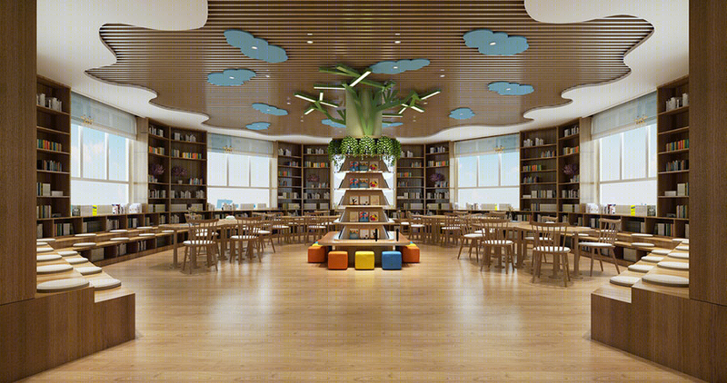 装饰设计景观设计丨图书馆丨阅览室设计案例效果图-18