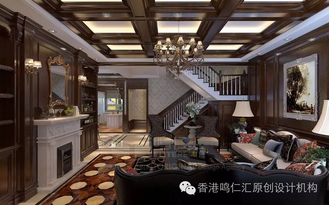 美式古典风情，镇平龙源社区别墅家装-15