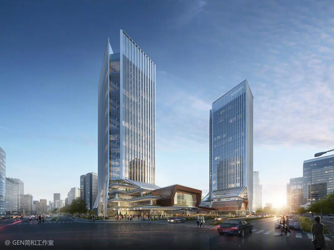 苏州高铁新城双子塔丨中国苏州丨GEN简和工作室-59