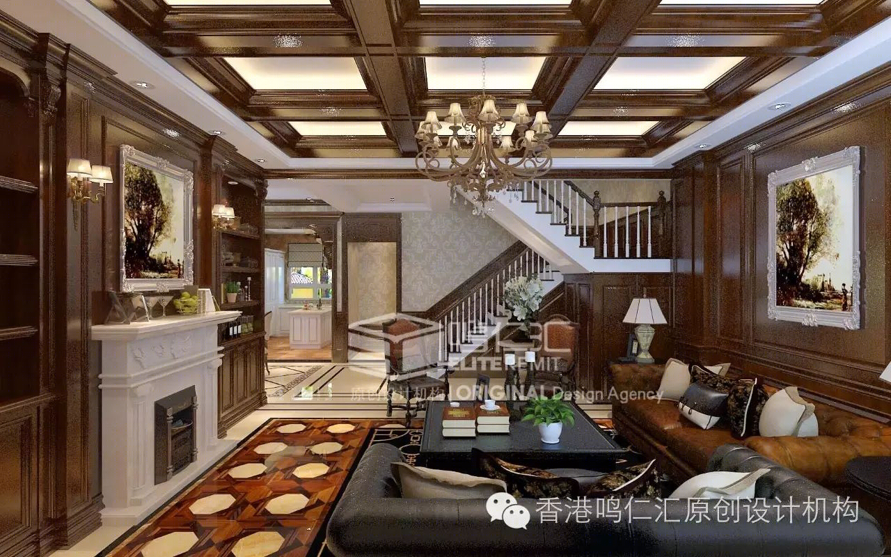 美式古典风情，镇平龙源社区别墅家装-16