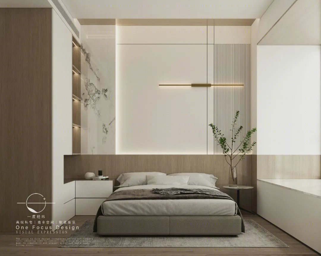 绿海湾 130㎡现代雅宅,多材质混搭呈现空间层次-35