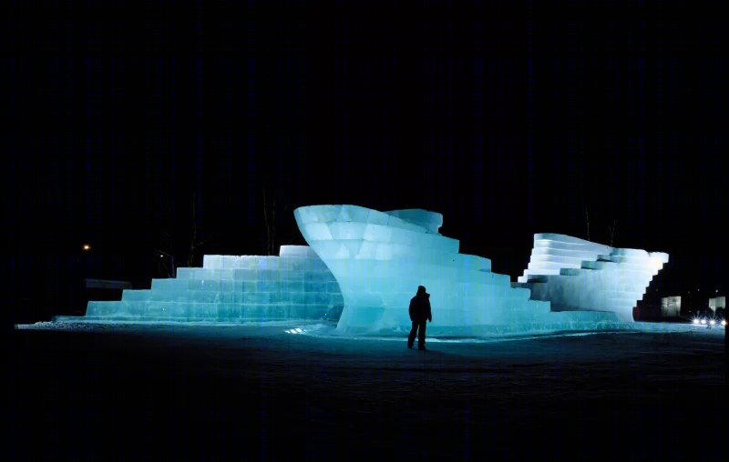 梦幻冰雕 · 芬兰 Zaha Hadid 自然光影艺术-14