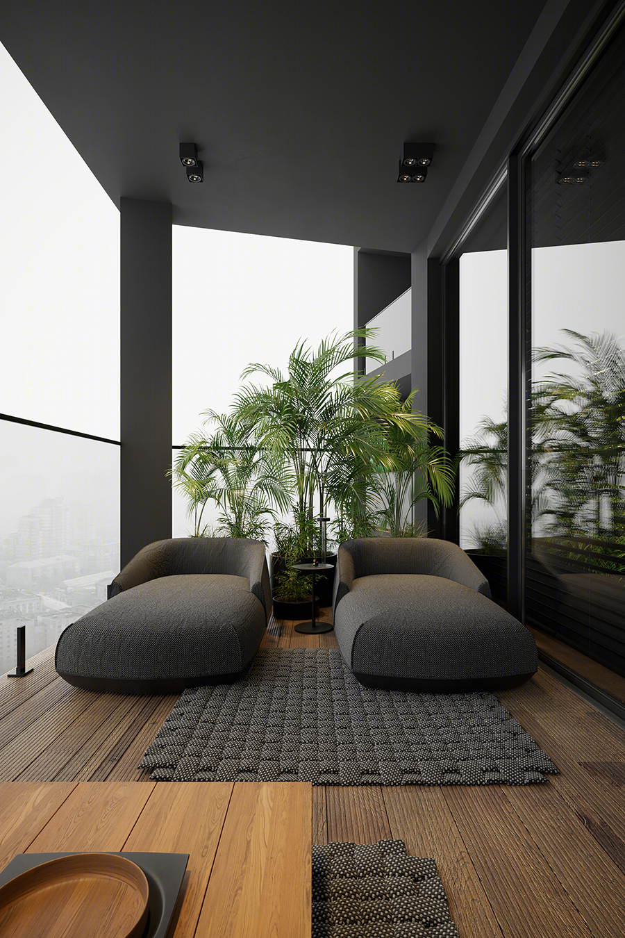 高级黑++自然绿家居空间设计丨Igor Sirotov Architects-53