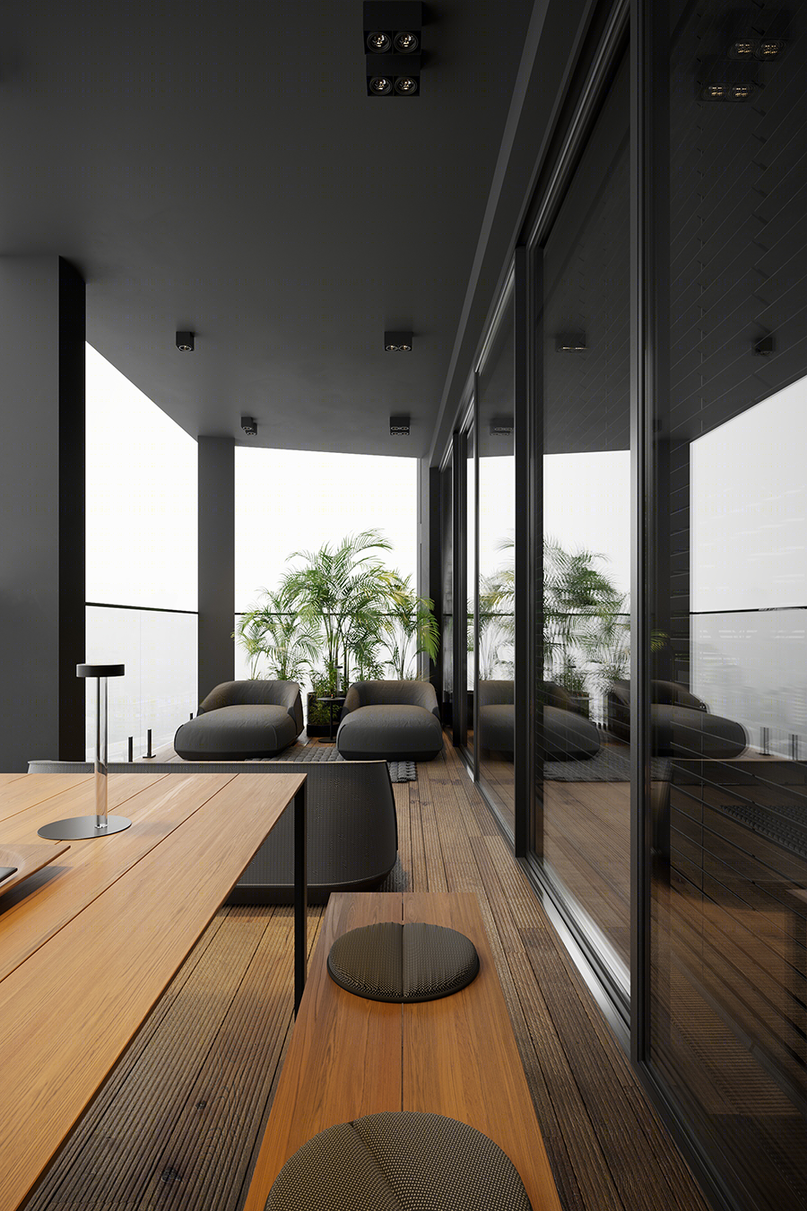高级黑++自然绿家居空间设计丨Igor Sirotov Architects-54