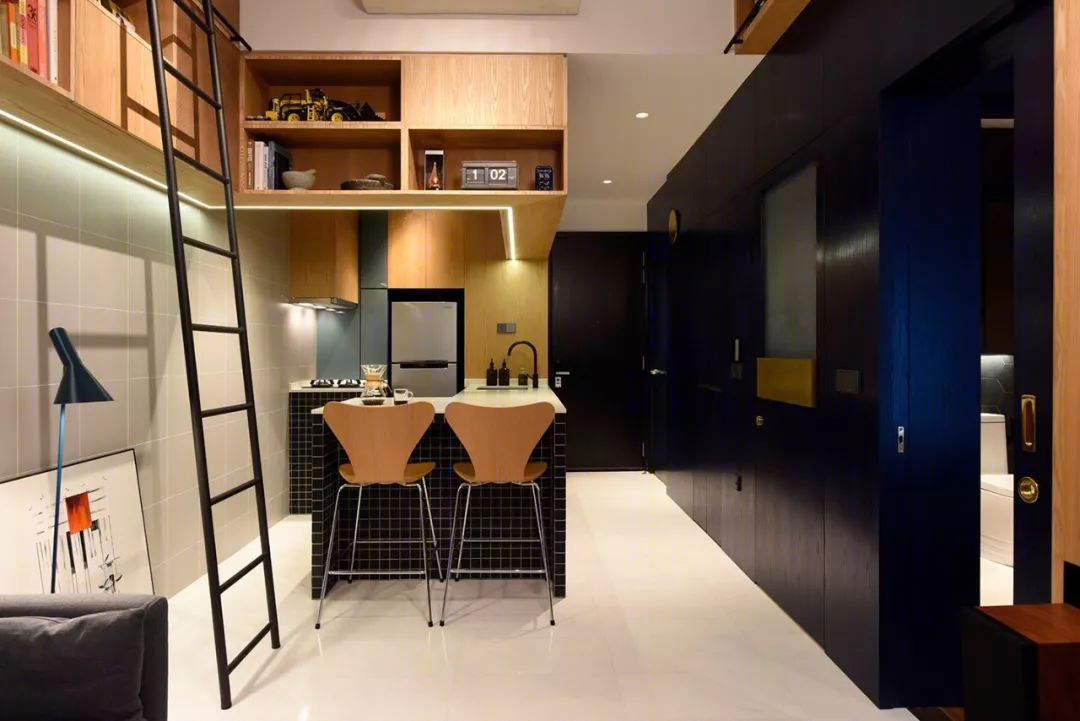 新加坡 86m²现代摩登单身公寓，打造层次感空间-6