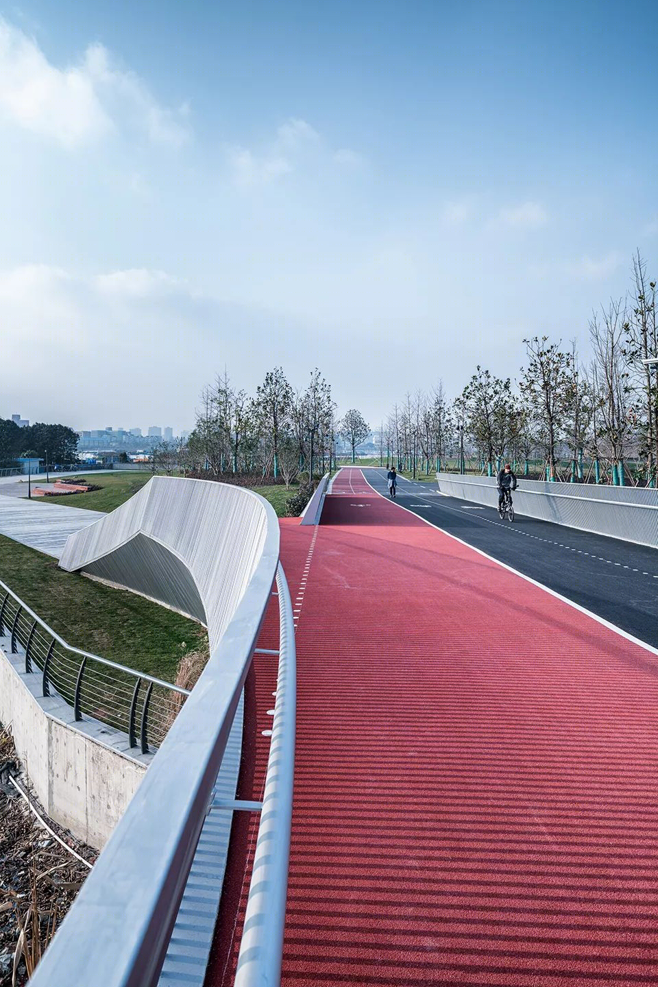 上海黄浦江东岸“云桥”设计,融合景观交通建筑绿地-25
