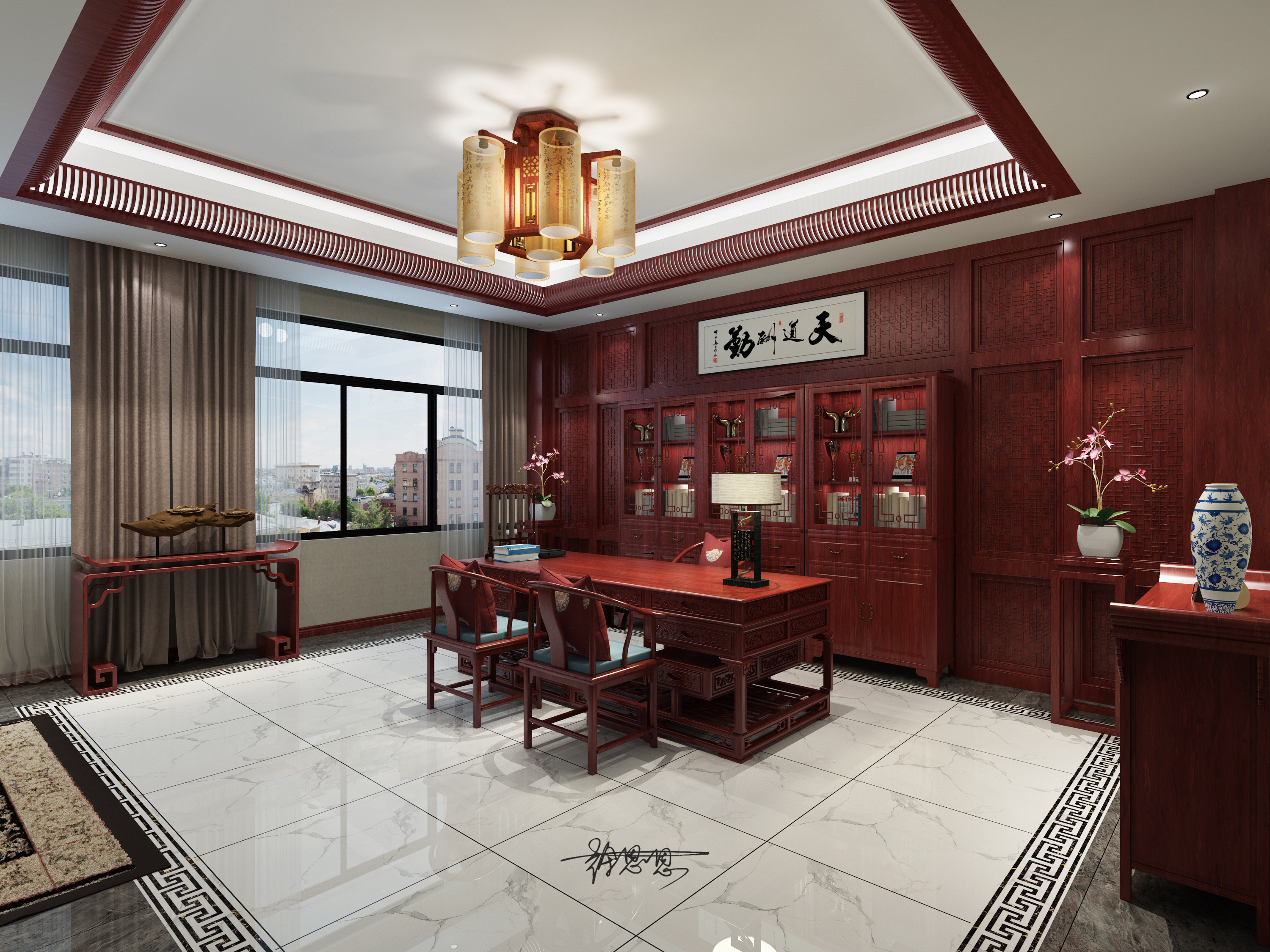 东方意蕴，大象有形——中式古典办公室设计解读-11