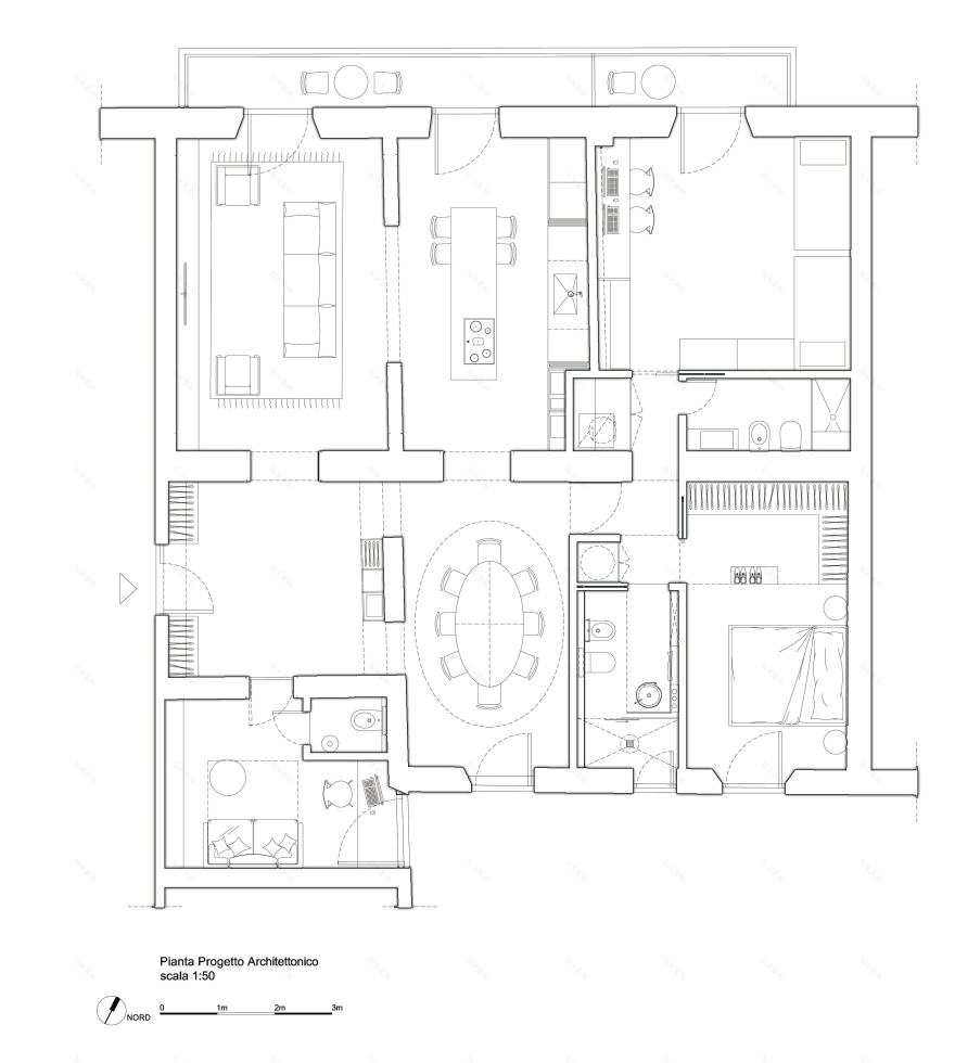 Bomori Architetti 设计的罗马平层公寓——视觉连接和现代风格-19