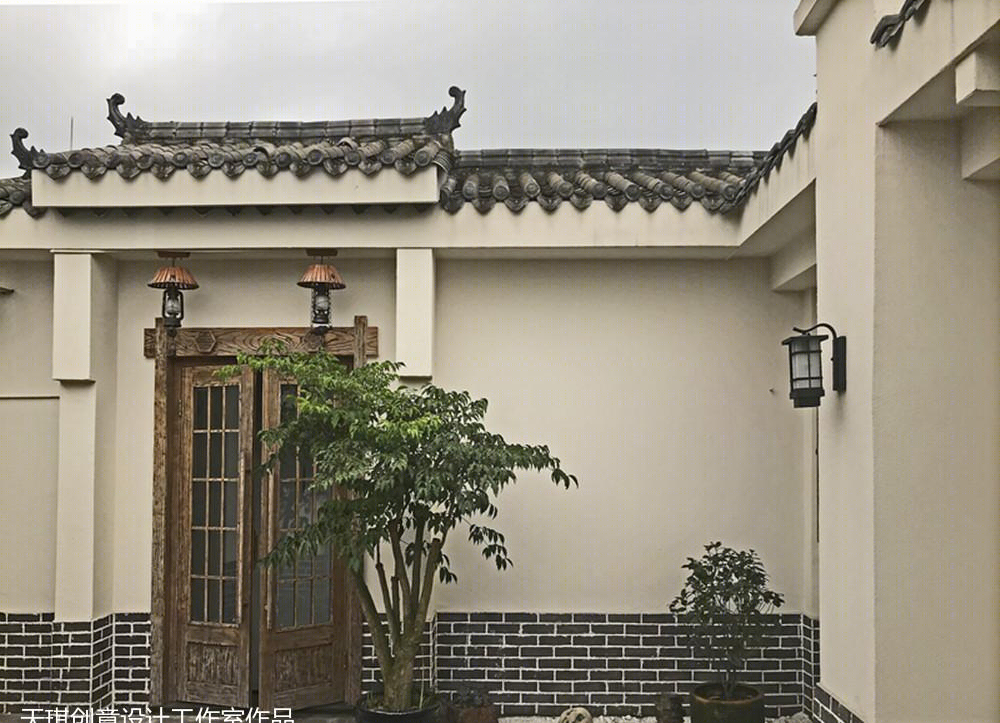 汉唐风雅致小院,原木绿植共融自然-4