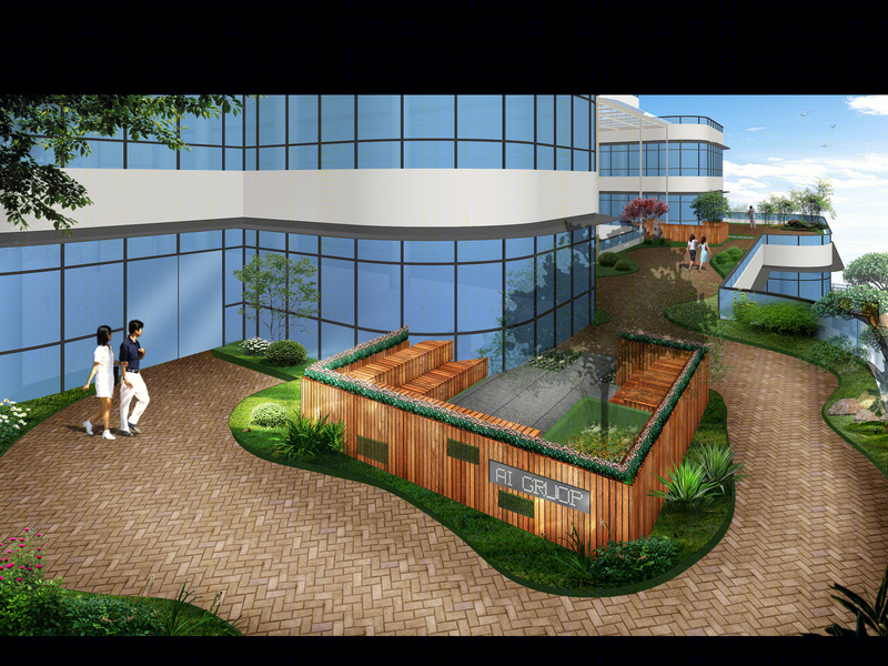 黄震星丨办公景观丨大厦景观-1