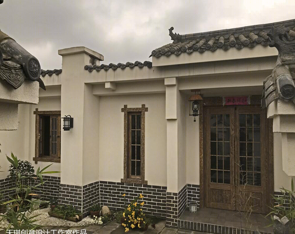 汉唐风雅致小院,原木绿植共融自然-6