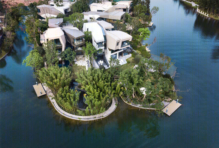 成都麓湖生态城黑玉岛住宅景观-4