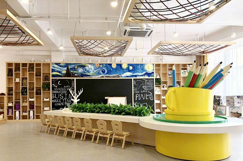 宝鸡市高端幼儿园设计,现代简约风营造国际化氛围-20