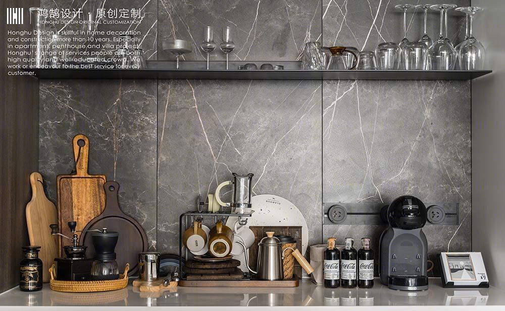 黑白灰现代风公寓设计，鸿鹄设计打造上海舒适家居-6