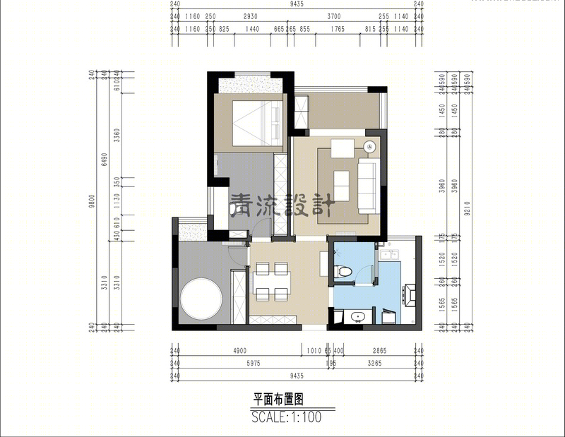 中建开元公馆 90 平现代北欧风婚房设计-14