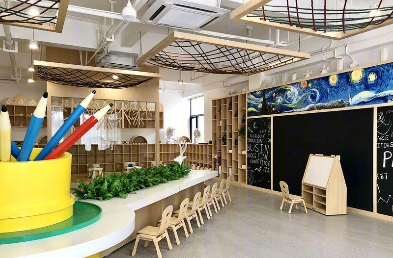 宝鸡市高端幼儿园设计,现代简约风营造国际化氛围-22