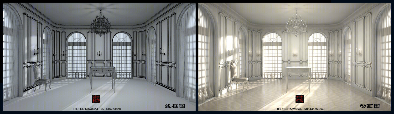 北大未名湖欧式风格黄昏效果餐车建模设计-9