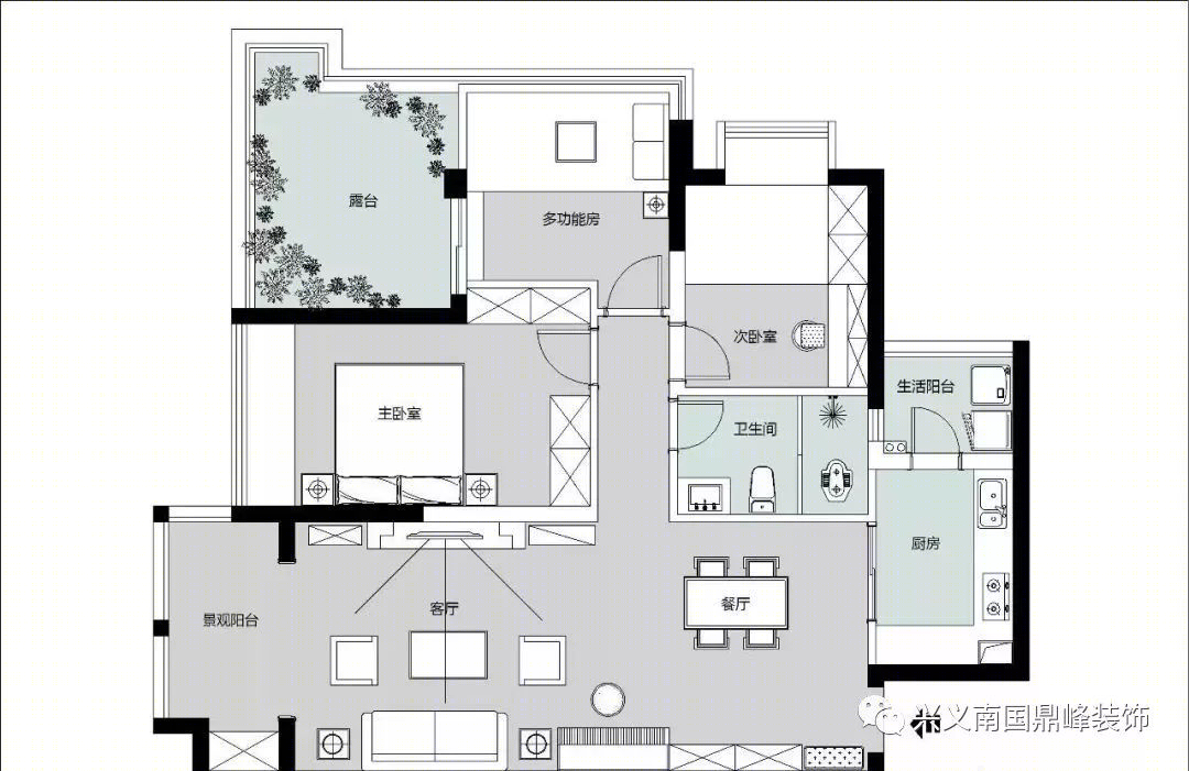 兴义南国鼎峰装饰 | 122㎡混搭风三居室，个性与实用兼具-12