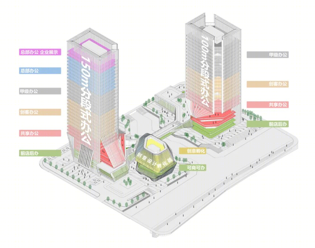 苏州高铁新城双子塔丨中国苏州丨GEN简和工作室-62
