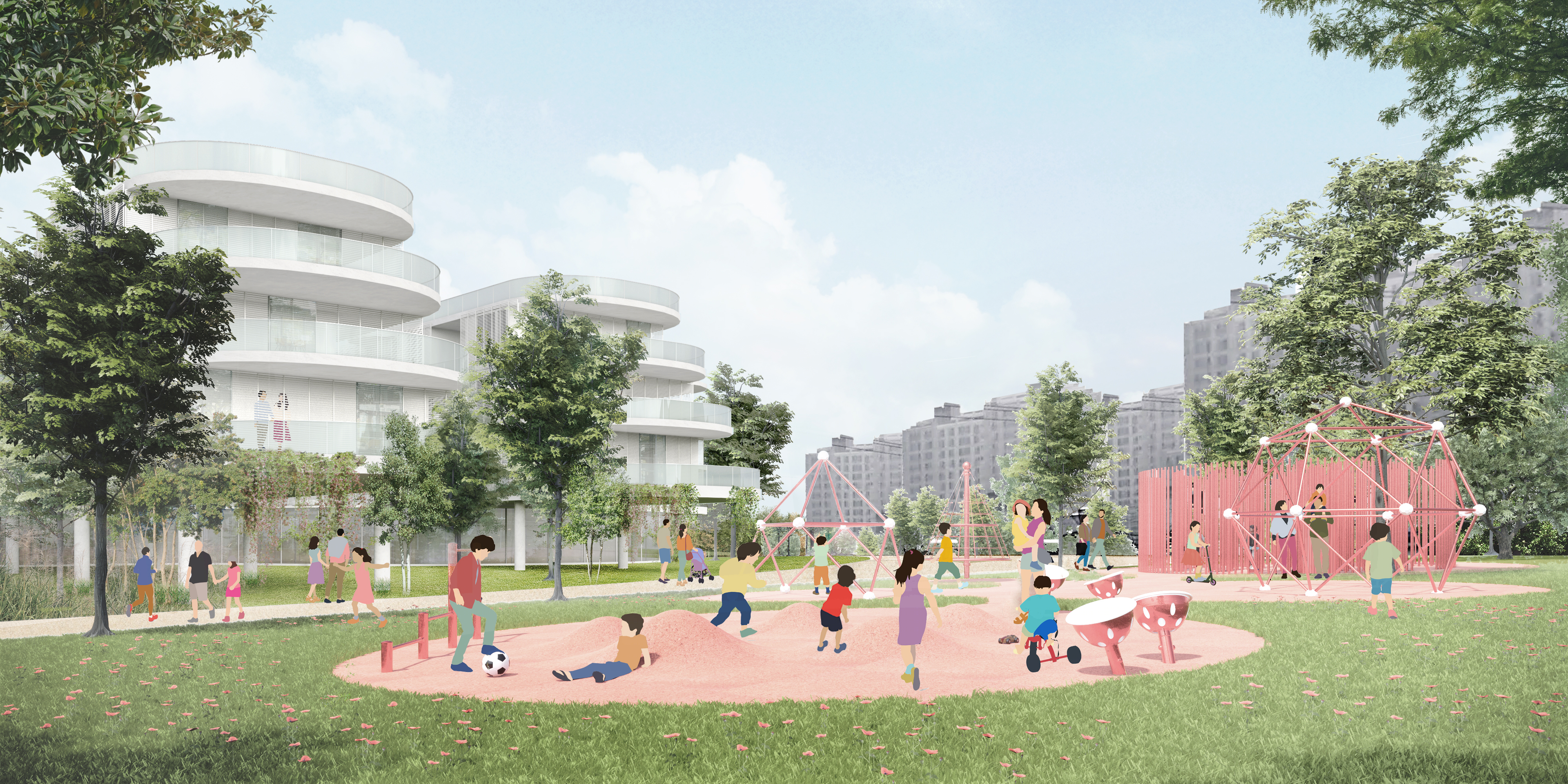 首尔新区软曲线下的新型紧凑城市设计-25