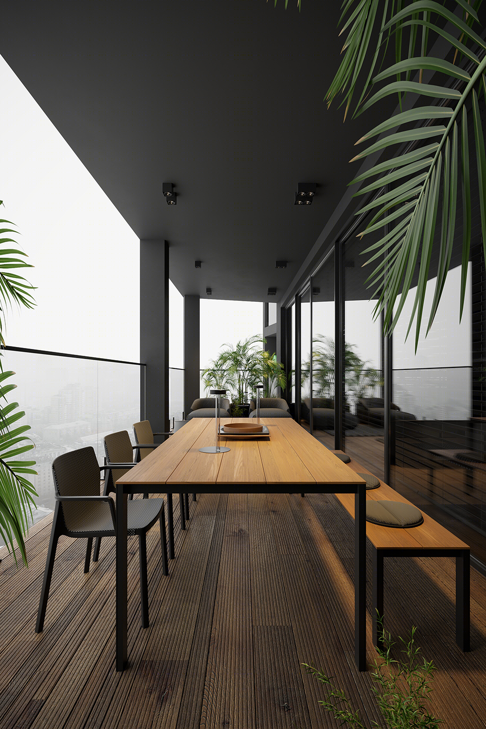 高级黑++自然绿家居空间设计丨Igor Sirotov Architects-55