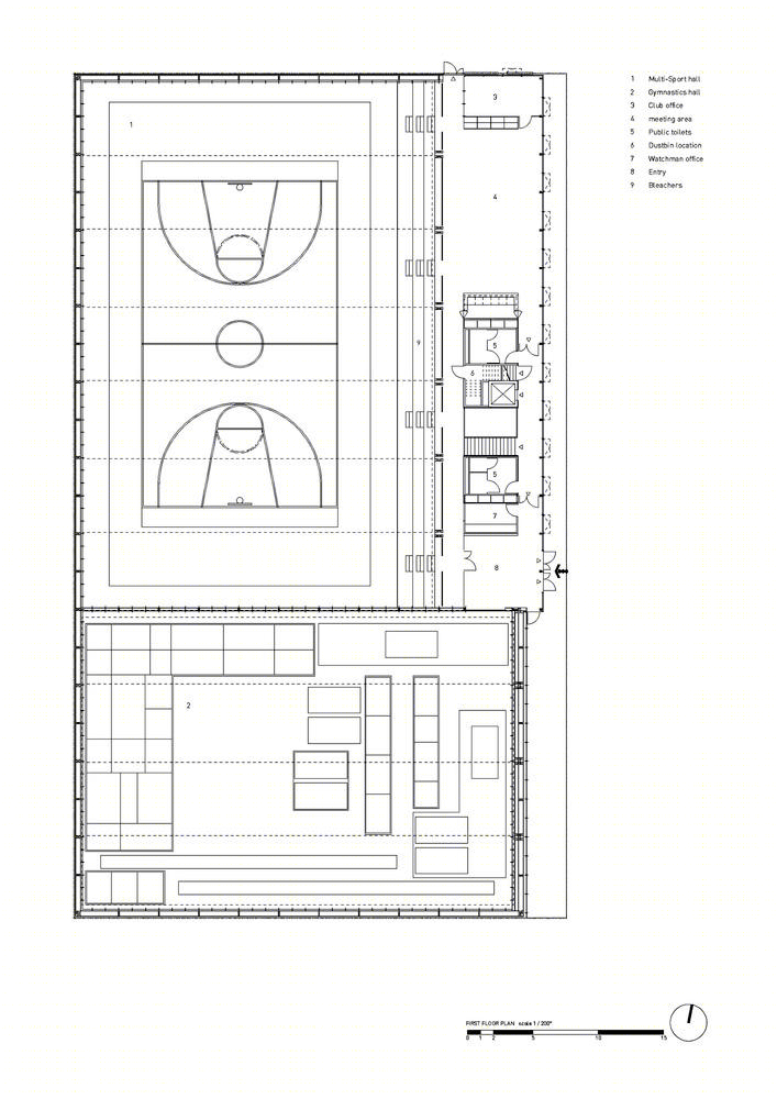 法国 Hacine Cherifi 体育馆丨Tectoniques Architects-39