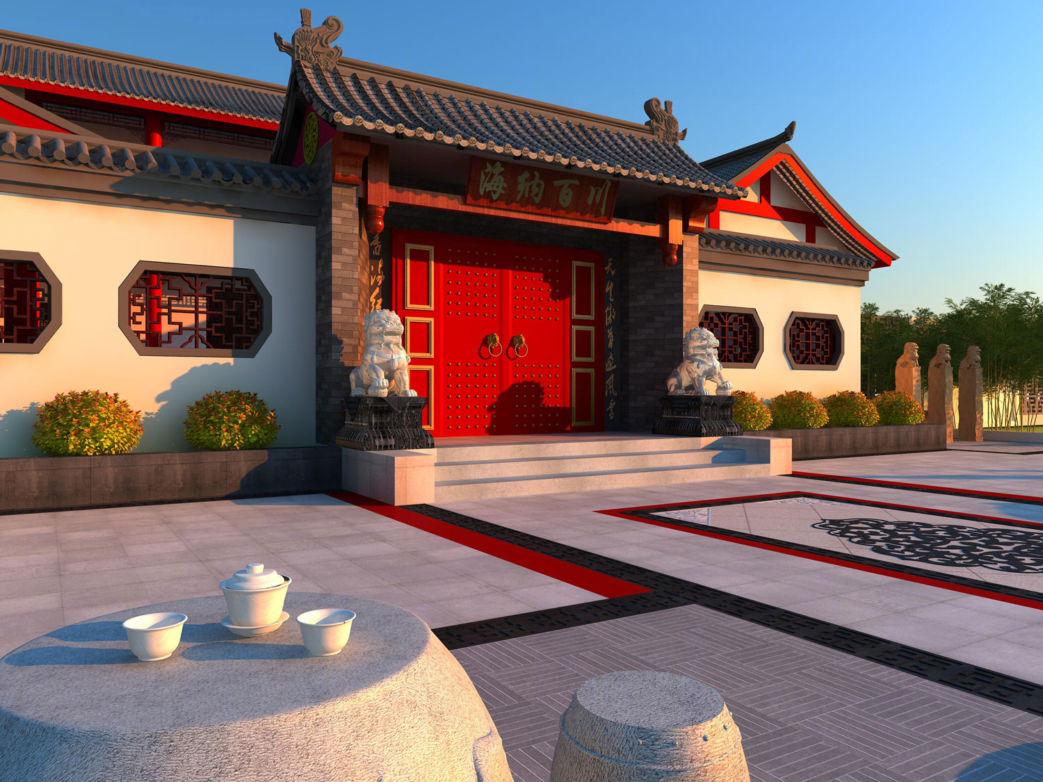 重庆李家院子庭院花园景观-8