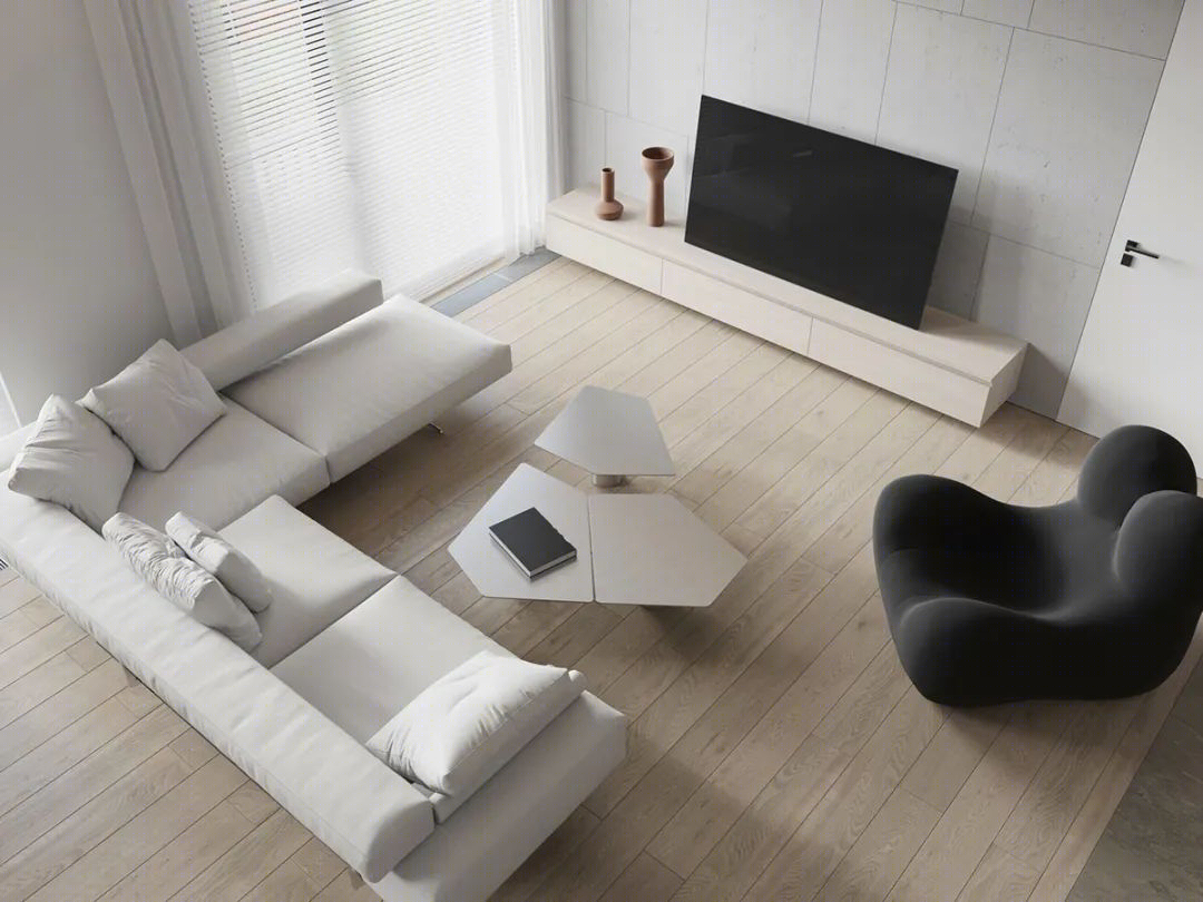 哈萨克斯坦黑白灰美学复式住宅丨哈萨克斯坦阿拉木图-10