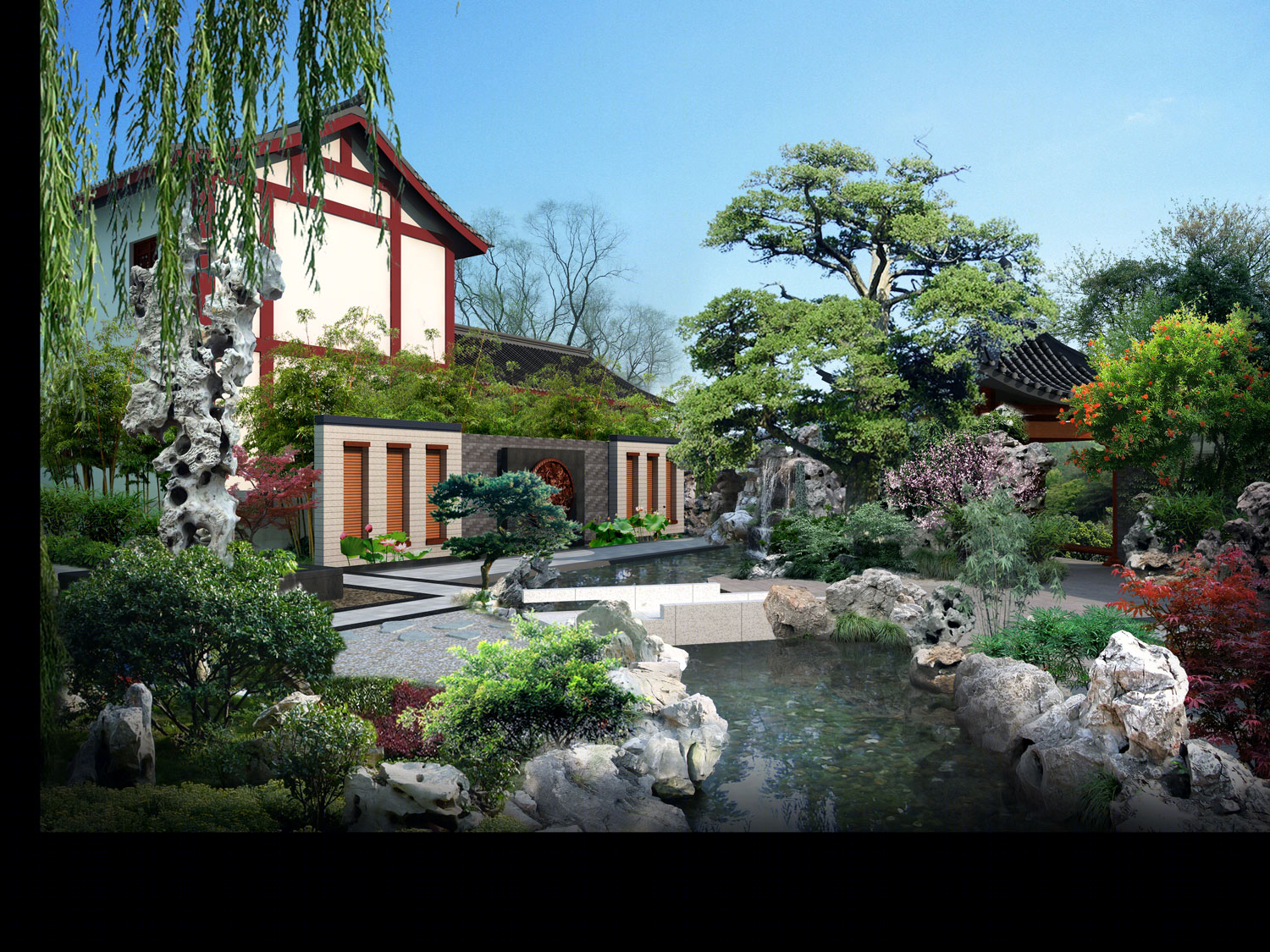 重庆李家院子庭院花园景观-11