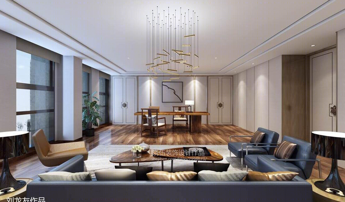 萧山服装公司优雅办公空间设计-8