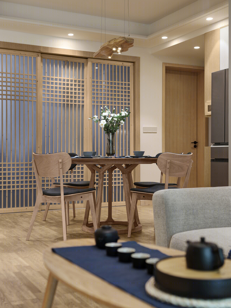 老木头与日式风的完美融合 | 93m²四室两厅改造案例-74