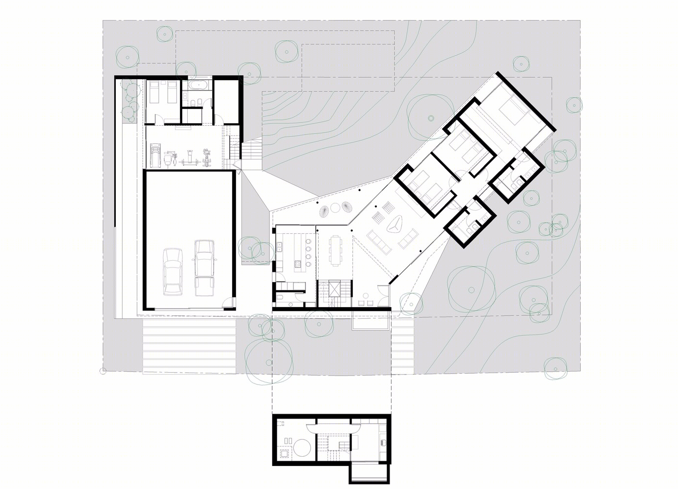 阿根廷混凝土石材斜坡住宅-32
