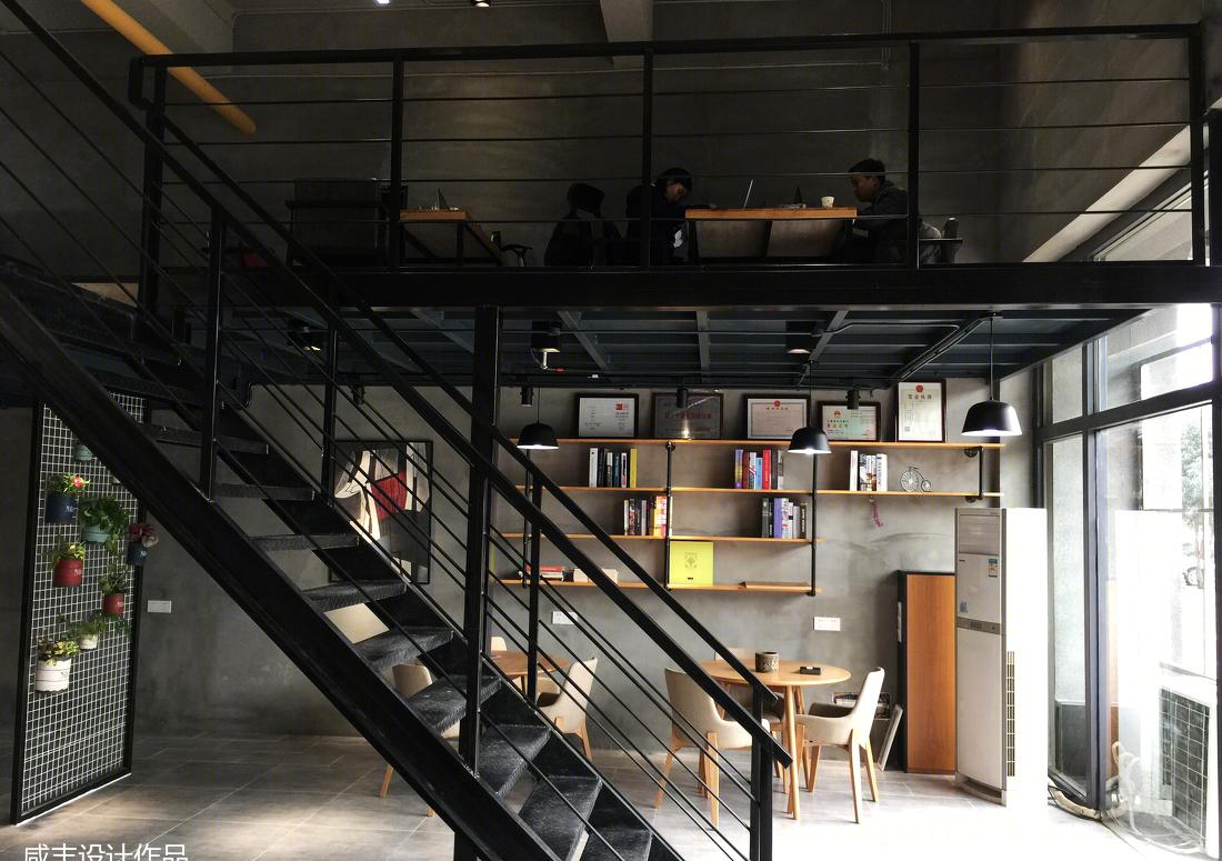 小空间大能量，工业风办公室设计-16