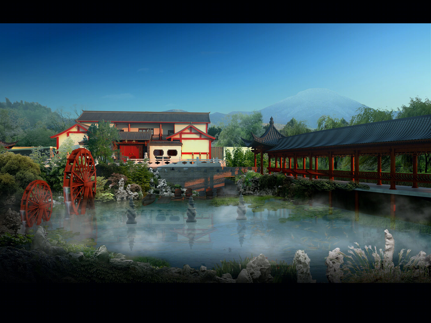重庆李家院子庭院花园景观-15
