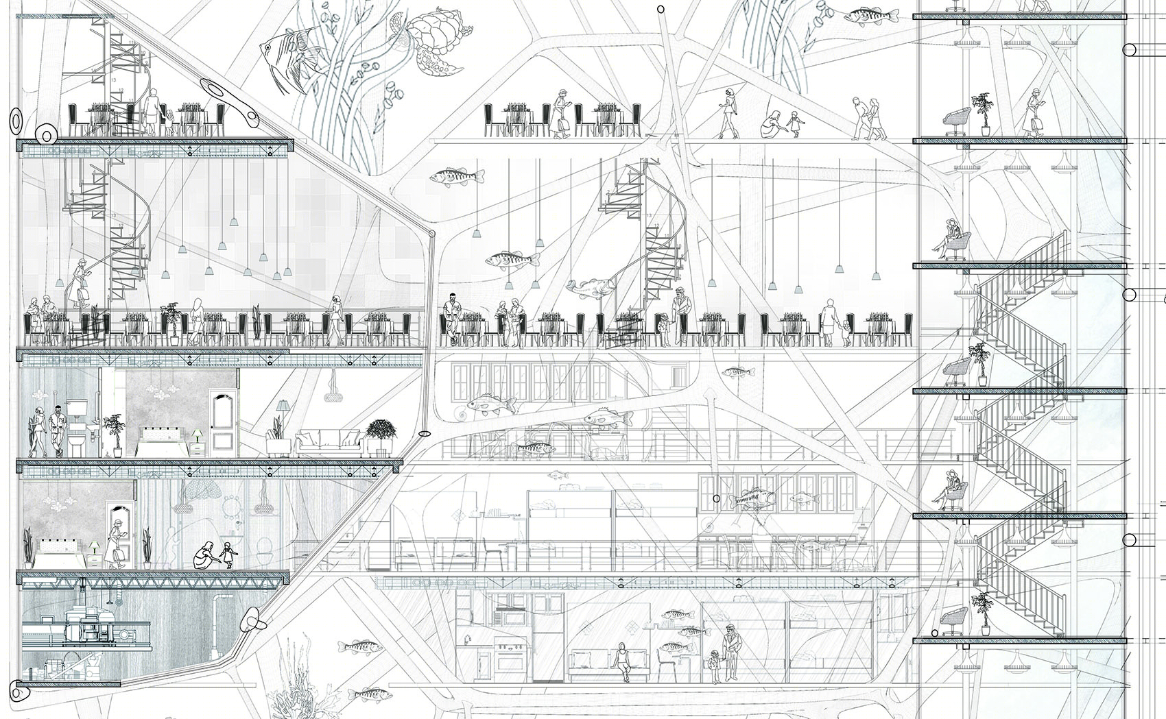 河北工业大学建筑学四年级高层设计展-36