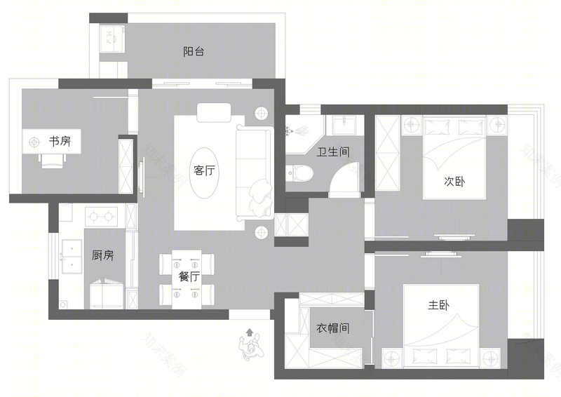 南京 90 平新中式改造 | 巧妙布局实现空间增值-4