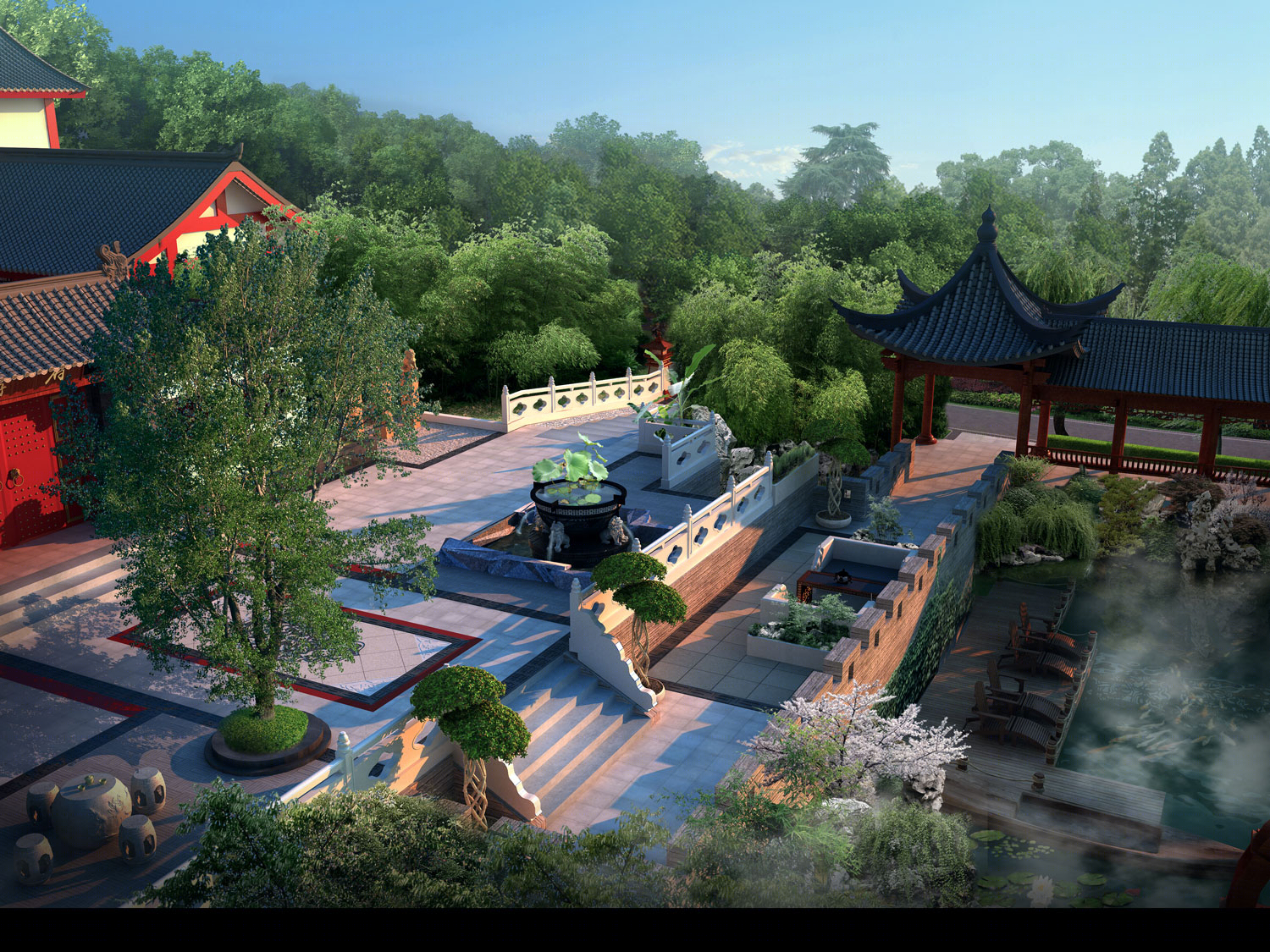 重庆李家院子庭院花园景观-18