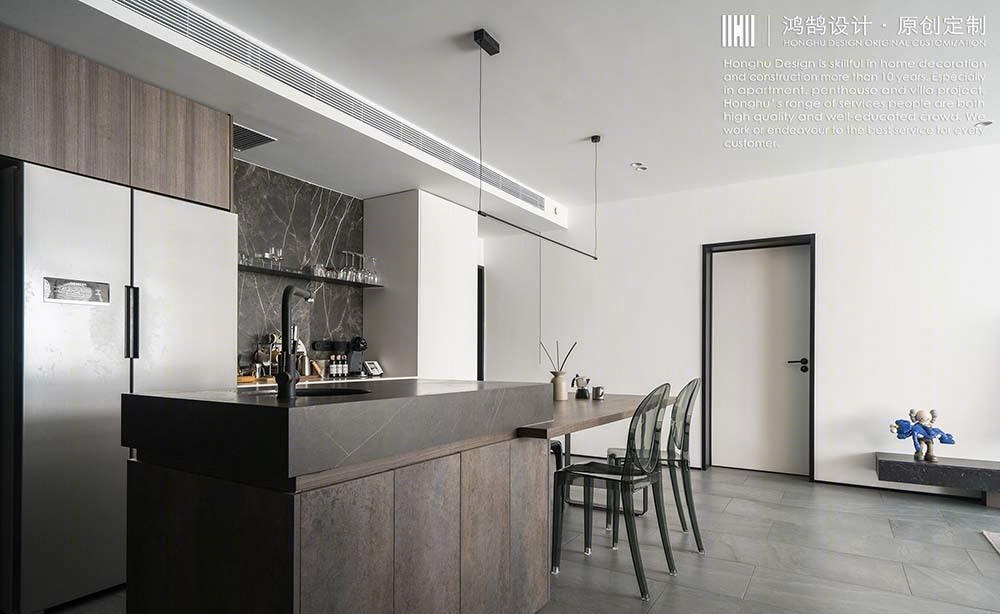 黑白灰现代风公寓设计，鸿鹄设计打造上海舒适家居-11