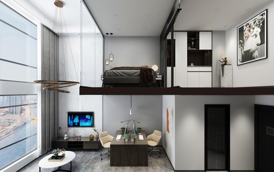 
LOFT家居办公室样板间 -2