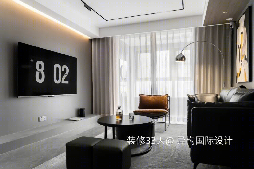 西安 91 平现代简约三室丨中国西安丨异构国际设计(西安)-8