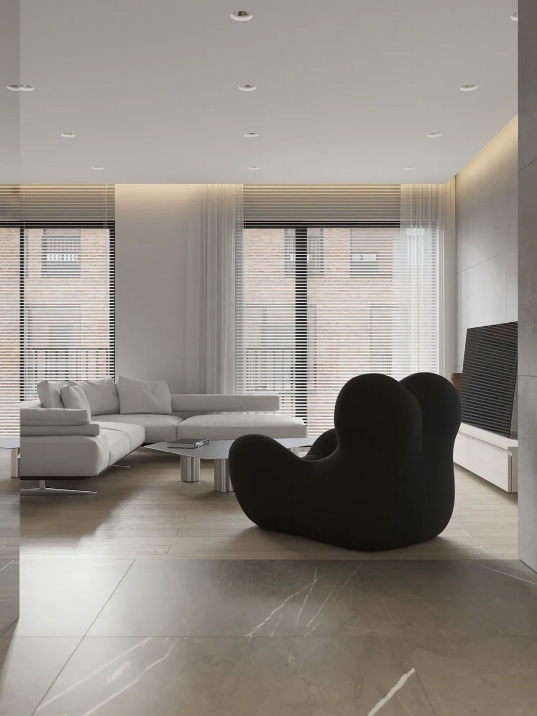 哈萨克斯坦黑白灰美学复式住宅丨哈萨克斯坦阿拉木图-16