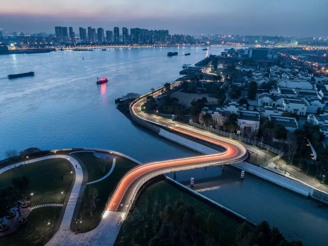 上海黄浦江东岸“云桥”设计,融合景观交通建筑绿地-46