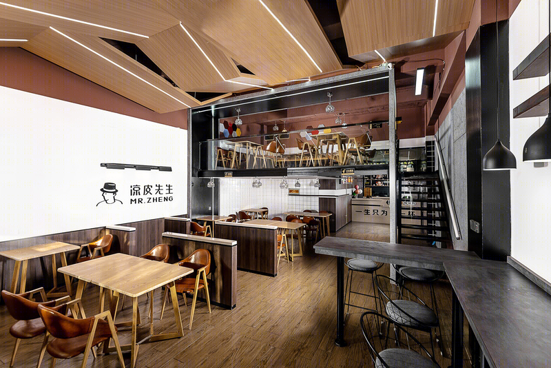凉皮先生快餐店 | 时尚简约的新空间设计-6