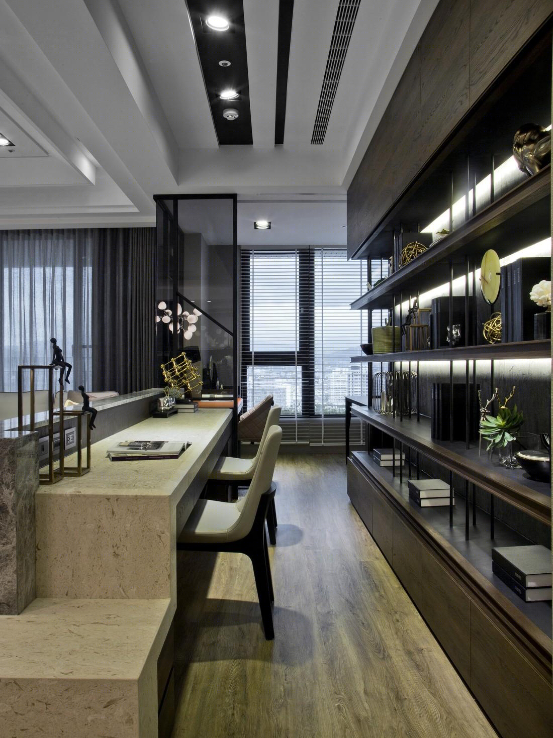 
书香乐音伴学者 走进超有品味的现代单身宅 -8